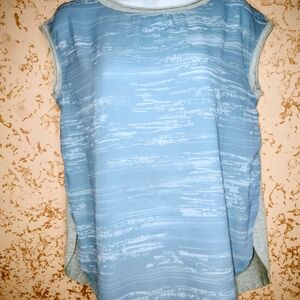 Anthropologie Sky Blue Patterned Blouse